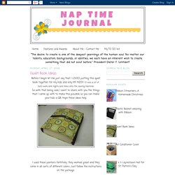 Nap Time Journal: Quiet Book Ideas
