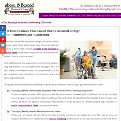 Is it Time to Move Your Loved One to Assisted Living?