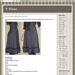 How to make a High-waist corset skirt
