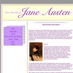 Time Period and Culture of Pride and Prejudice
