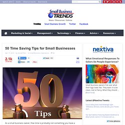 50 Time Saving Tips for Small Businesses