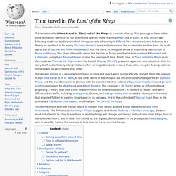 Time travel in The Lord of the Rings