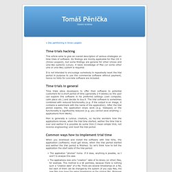 Time trials hacking « Tomáš Pěnička