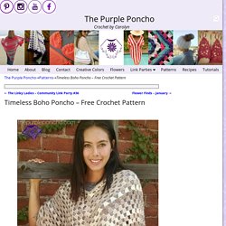 Timeless Boho Poncho – Free Crochet Pattern – The Purple Poncho