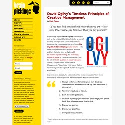 David Ogilvy’s Timeless Principles of Creative Management