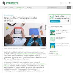 Timeless Note-Taking Systems for Students