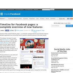 Timeline for Facebook pages: a complete overview of new features