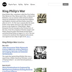 King Philip's War timeline