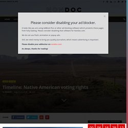Timeline: Native American voting rights
