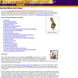 Ancient Rome Unit Study and Timeline by Cindy Downes - Oklahoma Homeschool