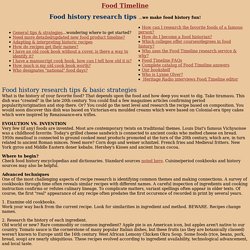 researching a food history question?