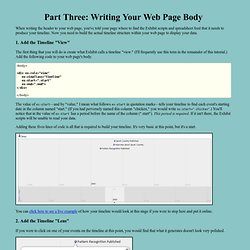 Timeline Tutorial: Writing Your Timeline's Web Page Body