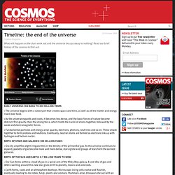 Timeline: the end of the universe