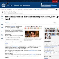 TimelineSetter: Easy Timelines From Spreadsheets, Now Open to All