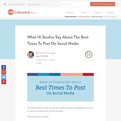 Best Times To Post On Social Media (What 10 Studies Say)
