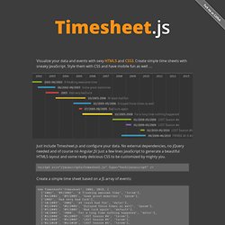 Timesheet.js - Open time tables with HTML, JavaScript and CSS …
