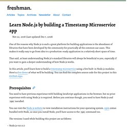 Learn Node.js by building a Timestamp Microservice app
