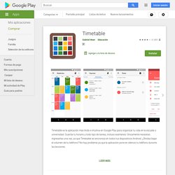 Timetable - Aplicaciones Android en Google Play