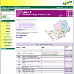 Timetables - Area 1 - Intalink