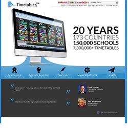 aSc TimeTables - School Scheduling. Best timetable software to create school timetable.