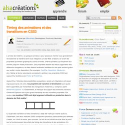 Timing des animations et des transitions en CSS3