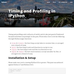 Timing and Profiling in IPython - PyNash