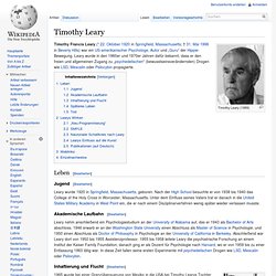 Timothy Leary – Wikipedia