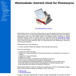 Android client for Mnemosyne