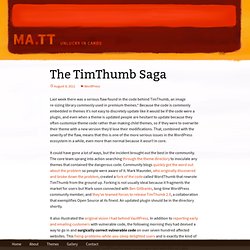 The TimThumb Saga