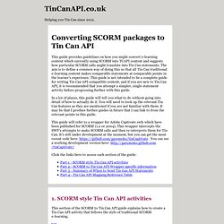 TinCanAPI.co.uk - Converting SCORM packages to Tin Can API