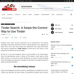 Tinder Search: A swipe the correct way to use Tinder - Online Dating Crunch