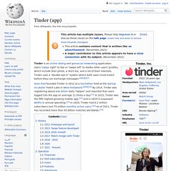 tinder dating app wiki