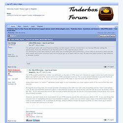 Tinderbox Forum - CSS/HTML styles
