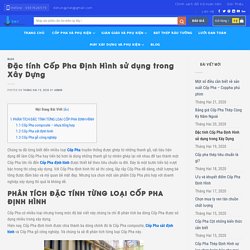 Đặc tính Cốp Pha Định Hình sử dụng trong Xây Dựng