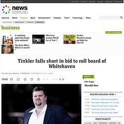 Tinkler falls short in bid to roll board of Whitehaven