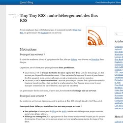 Tiny Tiny RSS : auto-hébergement des flux RSS - ®om's blog