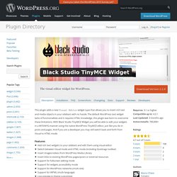 Black Studio TinyMCE Widget