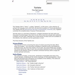 Tipitaka: The Pali Canon