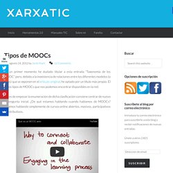 Tipos de MOOCs Basado en Tareas- B en contenido- basado en redes