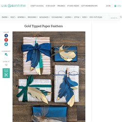 Gold Tipped Paper Feathers - Lia Griffith
