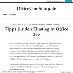 Tipps für den Einstieg in Office 365
