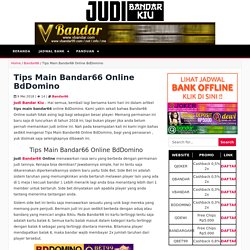 Tips Main Bandar66 Online BdDomino