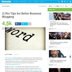 11 Pro Tips for Better Business Blogging