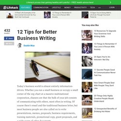 12 Tips for Better Business Writing
