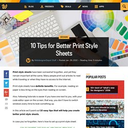 10 Tips for Better Print Style Sheets