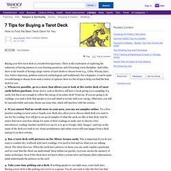 7 Tips for Buying a Tarot Deck