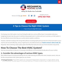 5 Tips to Choose the Right HVAC System