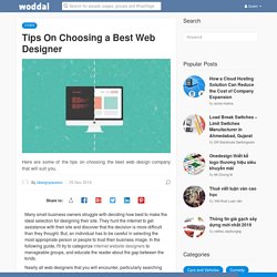 Tips On Choosing a Best Web Designer