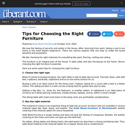 Tips for Choosing the Right Furniture