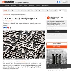 5 tips for choosing the right typeface